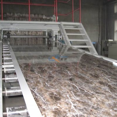 380V 2.0g / Cm3 डबल स्क्रू पीवीसी संगमरमर शीट बनाने की मशीन